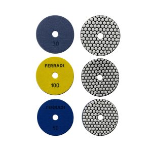 Set Dischi Diamantati per Lucidatura a Secco 100mm